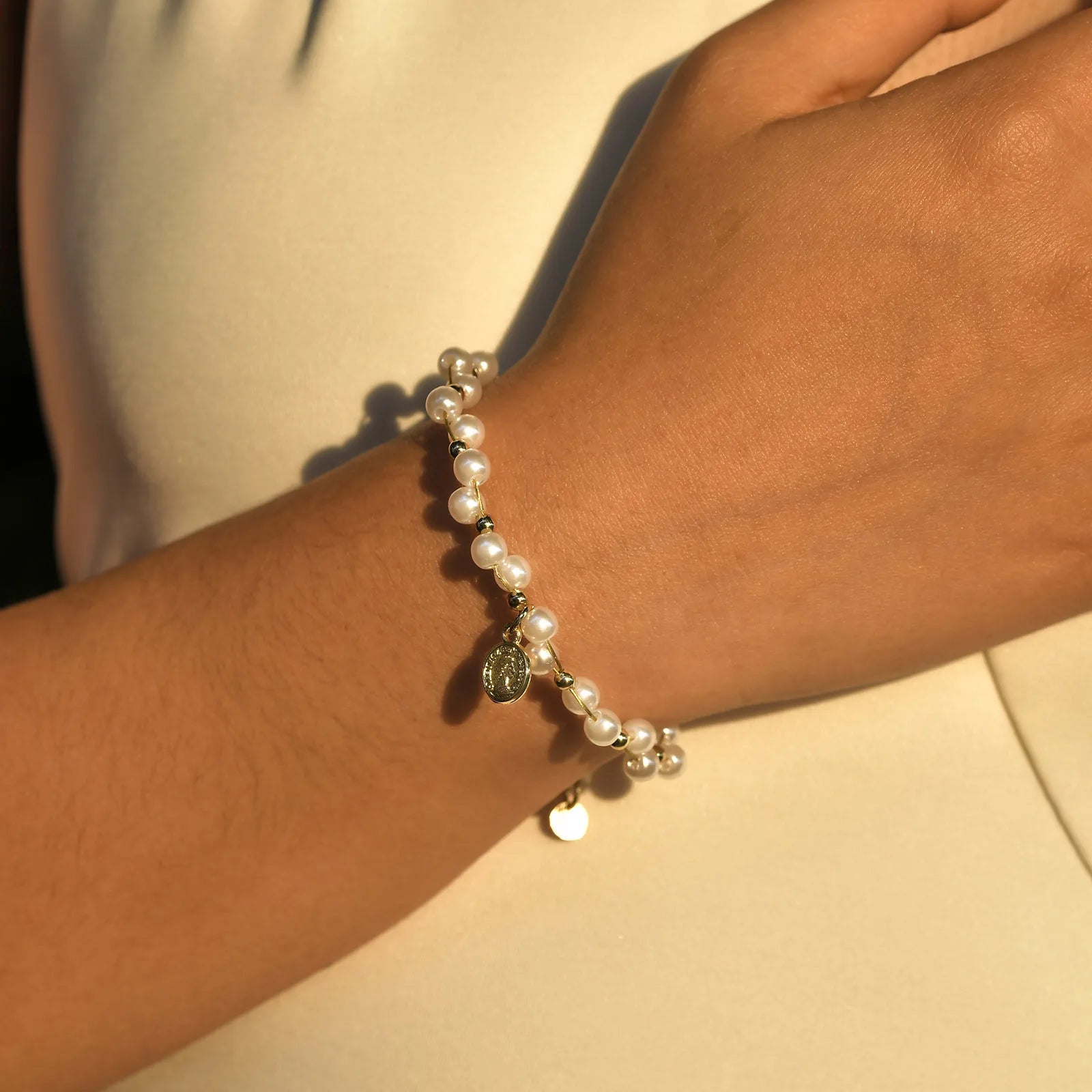 Womens Pearl Beads Bracelet