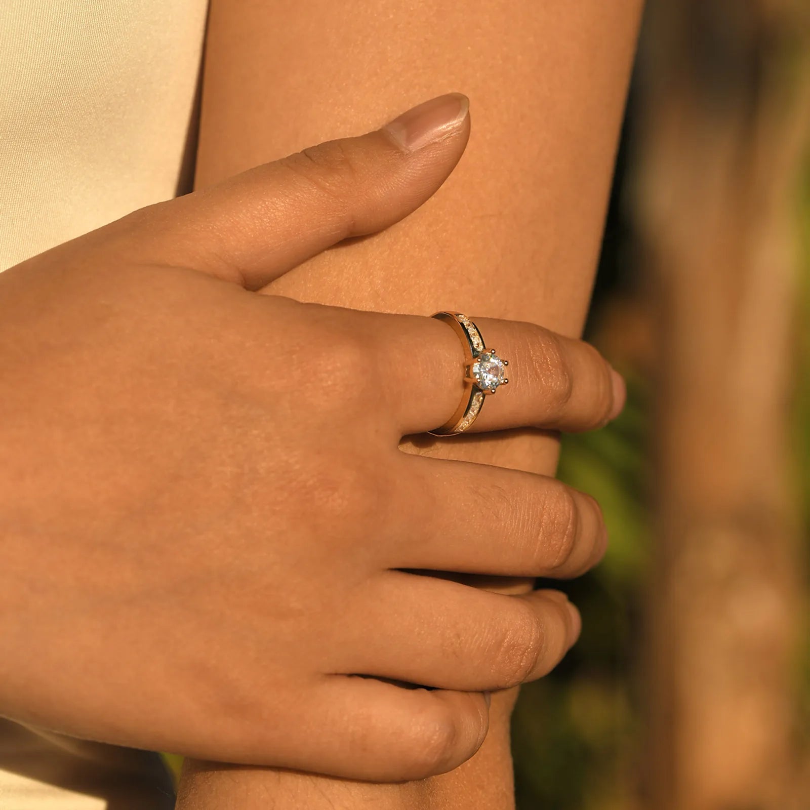 Womens Luxury Cystal Stone Ring