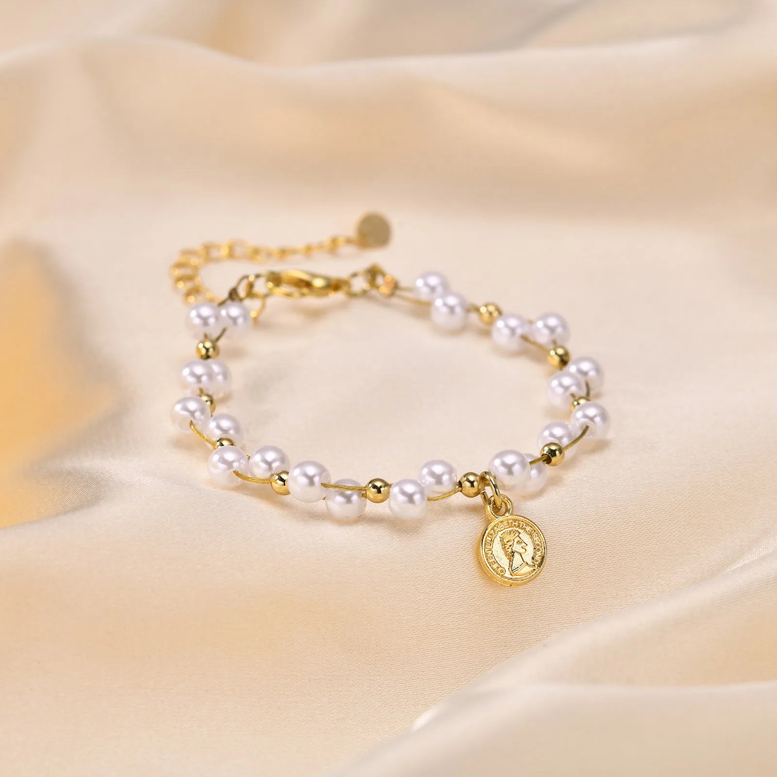 Womens Pearl Beads Bracelet